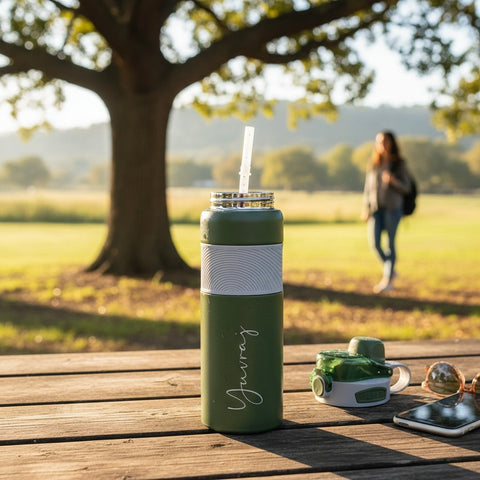 Custom Personalized Hot & Cold Sipper Bottle - 800ml Stainless Steel