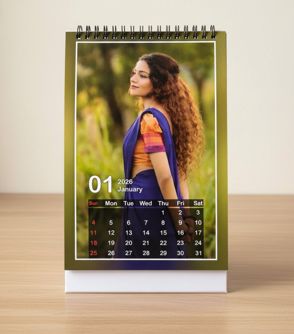 Personalized 2026 Photo Desk Calendar | Custom Table Top Calendar
