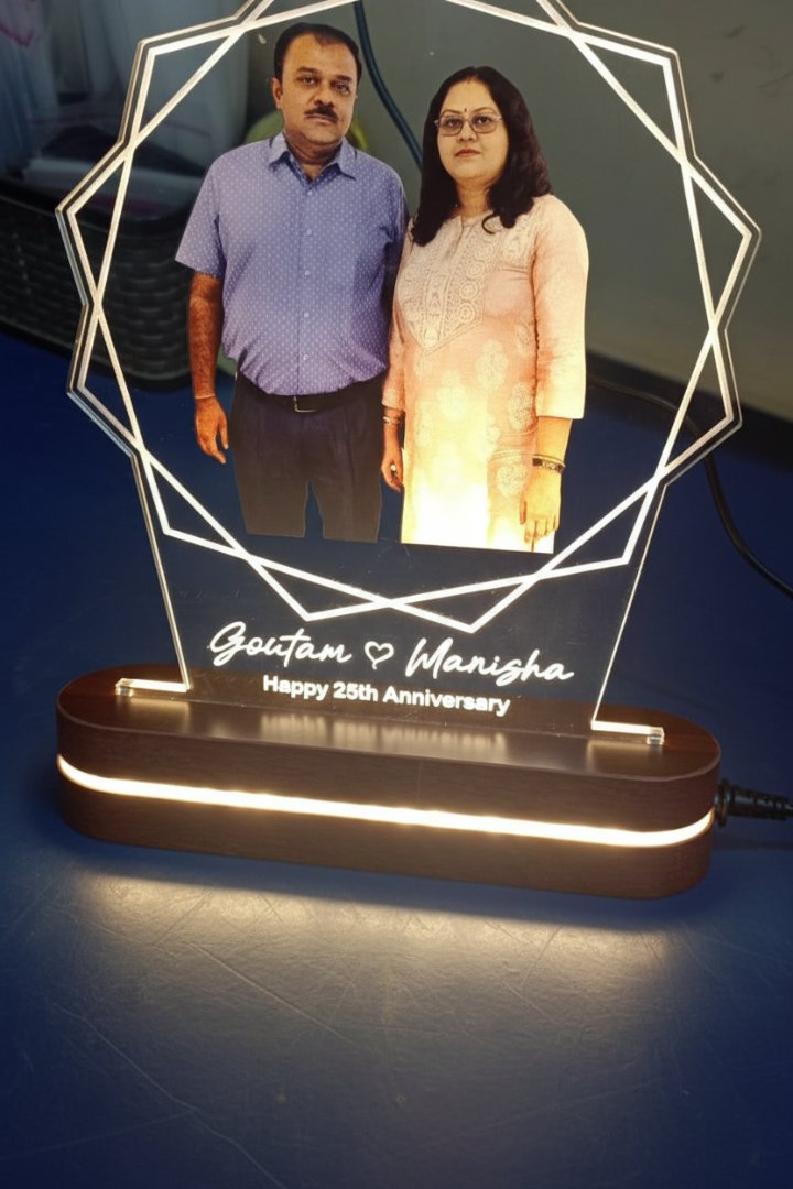 Personalized LED Photo Table Top | Custom Anniversary Gift