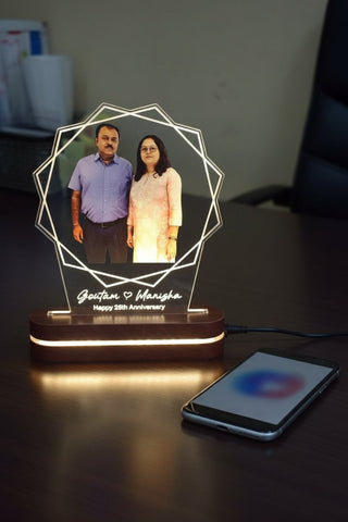 Personalized LED Photo Table Top | Custom Anniversary Gift
