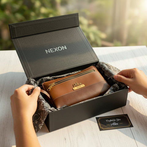 NEXON Personalized Utility Pouch | Custom Name & Charm Travel Bag