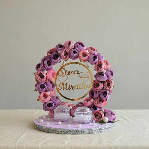 Customized Floral Ring Platter for Engagements & Weddings