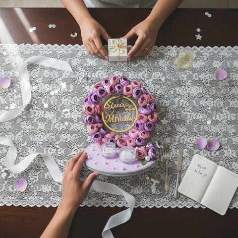 Customized Floral Ring Platter for Engagements & Weddings