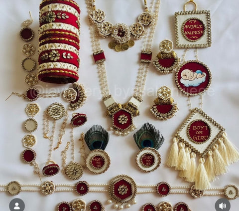 Personalized Mom-to-Be Godh Bharai Ceremony Jewelry Set