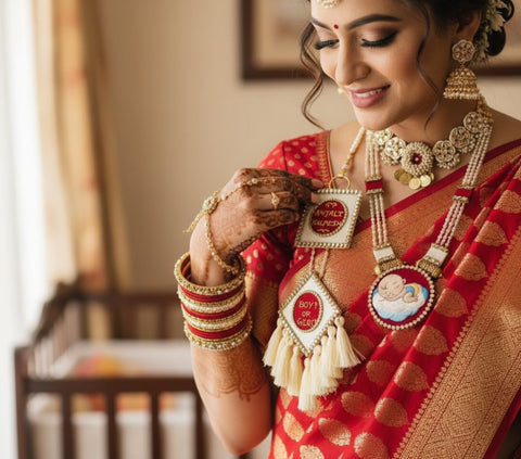 Personalized Mom-to-Be Godh Bharai Ceremony Jewelry Set