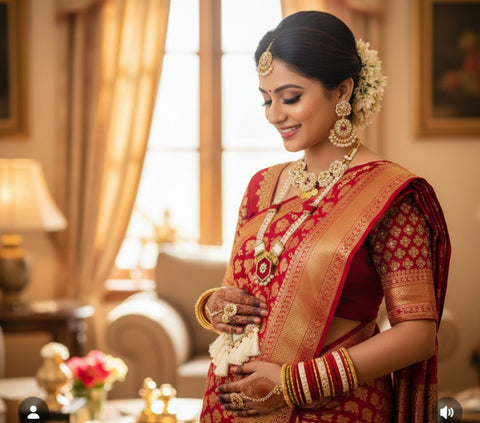 Personalized Mom-to-Be Godh Bharai Ceremony Jewelry Set