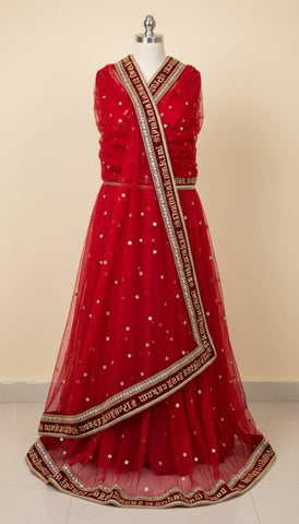 Personalized Bridal Name Dupatta - Custom Wedding Embroidery