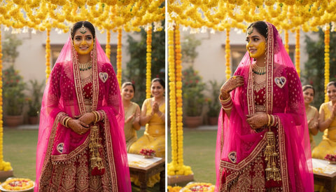 Personalized Bridal Name Dupatta - Custom Embroidered Wedding Veil