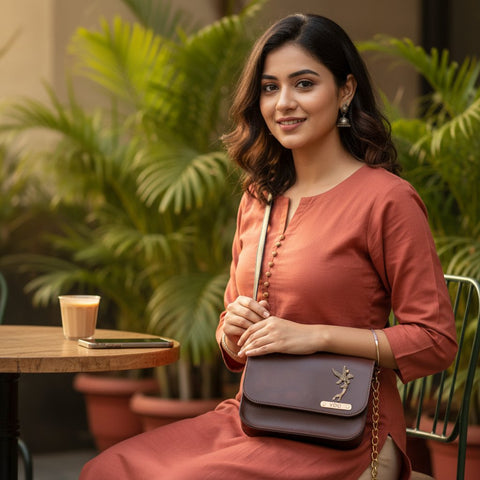 NEXON Personalized Sling Bag: Custom Name Tag & Charm Handbag