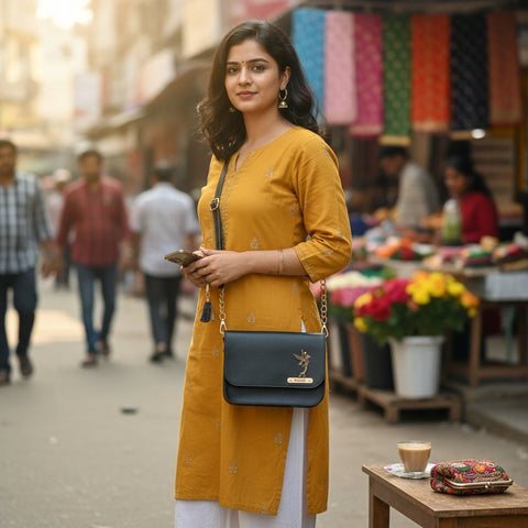 NEXON Personalized Sling Bag: Custom Name Tag & Charm Handbag