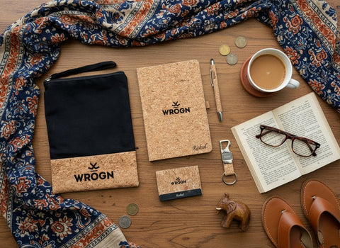 Personalized Cork 5-in-1 Set | Custom Eco-Friendly Stationery Gift