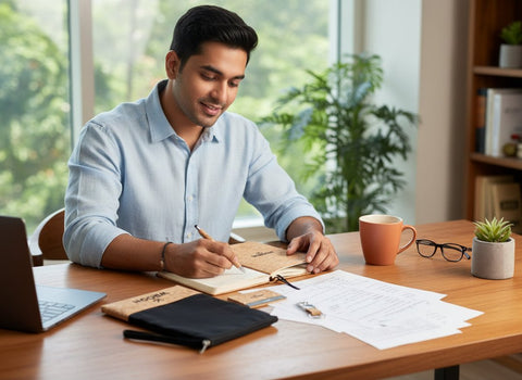 Personalized Cork 5-in-1 Set | Custom Eco-Friendly Stationery Gift