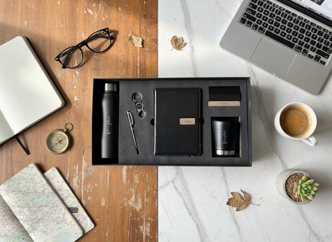 Custom Crown Gift Set: Personalized Bottle, Pen, Mug & More