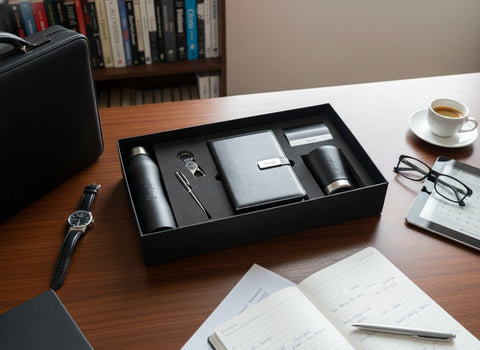 Custom Crown Gift Set: Personalized Bottle, Pen, Mug & More