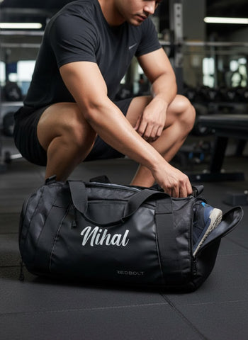 Personalized Foldable Duffle Bag - Custom Name Travel Gym Bag