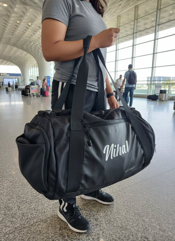 Personalized Foldable Duffle Bag - Custom Name Travel Gym Bag