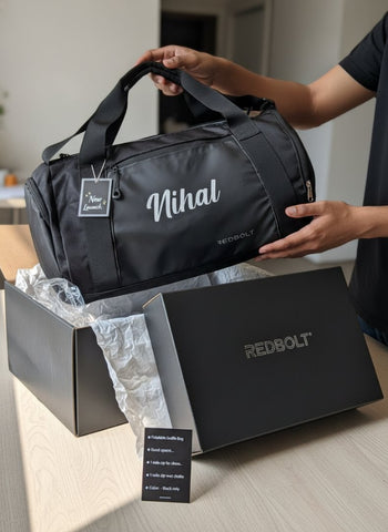 Personalized Foldable Duffle Bag - Custom Name Travel Gym Bag