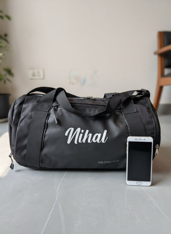 Personalized Foldable Duffle Bag - Custom Name Travel Gym Bag
