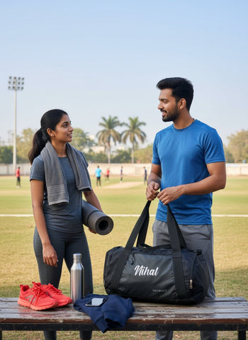 Personalized Foldable Duffle Bag - Custom Name Travel Gym Bag