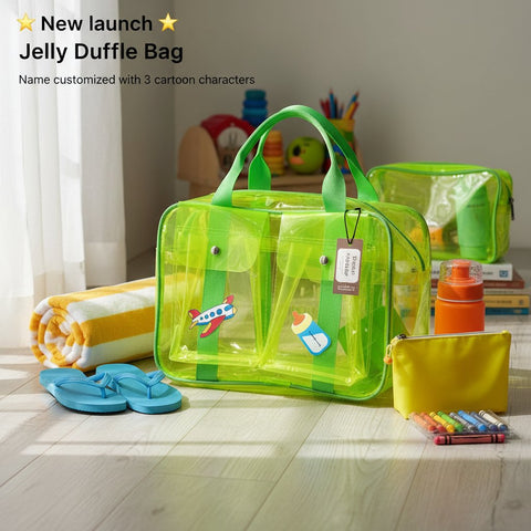 Personalized Jelly Duffle Bag | Custom Name & Characters for Kids