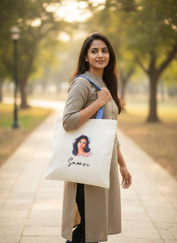 Custom Photo Canvas Tote Bags (Set of 2) - Personalized Gift