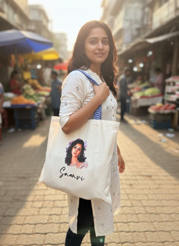 Custom Photo Canvas Tote Bags (Set of 2) - Personalized Gift