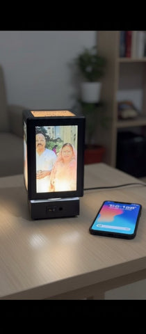 Personalized Rotating Photo Lamp | Custom 5-Pic LED Display