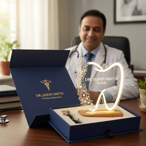 Personalized Dentist LED Lamp | Custom Dental Office Decor Gift