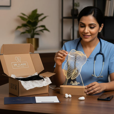 Personalized Tooth LED Lamp Gift for Dentists & Hygienists