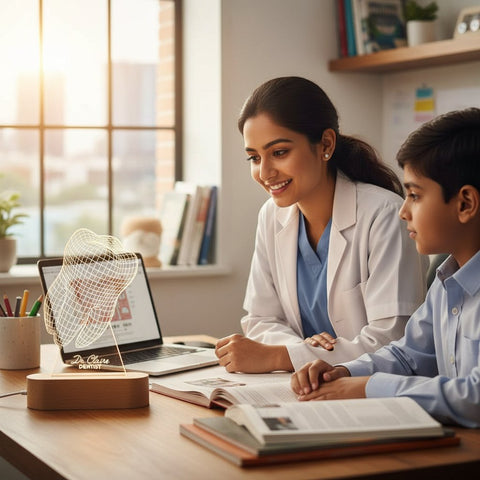 Personalized Tooth LED Lamp Gift for Dentists & Hygienists