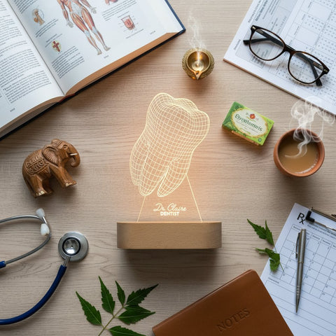 Personalized Tooth LED Lamp Gift for Dentists & Hygienists