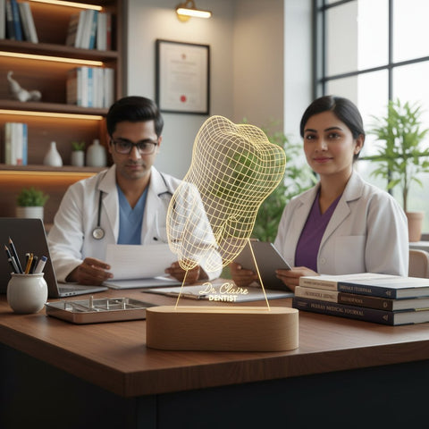 Personalized Tooth LED Lamp Gift for Dentists & Hygienists