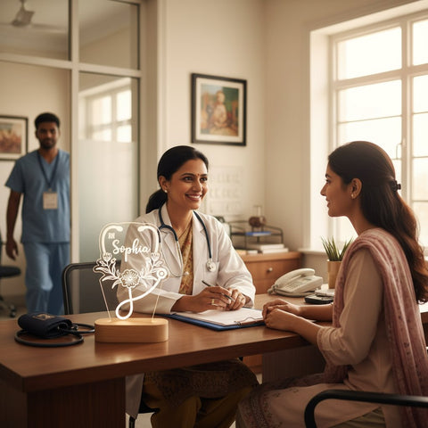 Personalized Nurse Stethoscope LED Night Light - Custom RN Gift