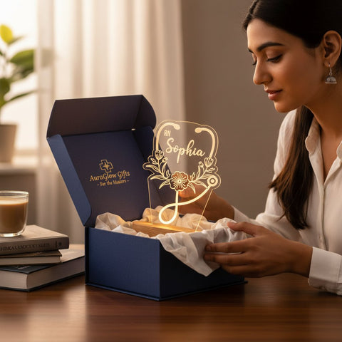 Personalized Nurse Stethoscope LED Night Light - Custom RN Gift