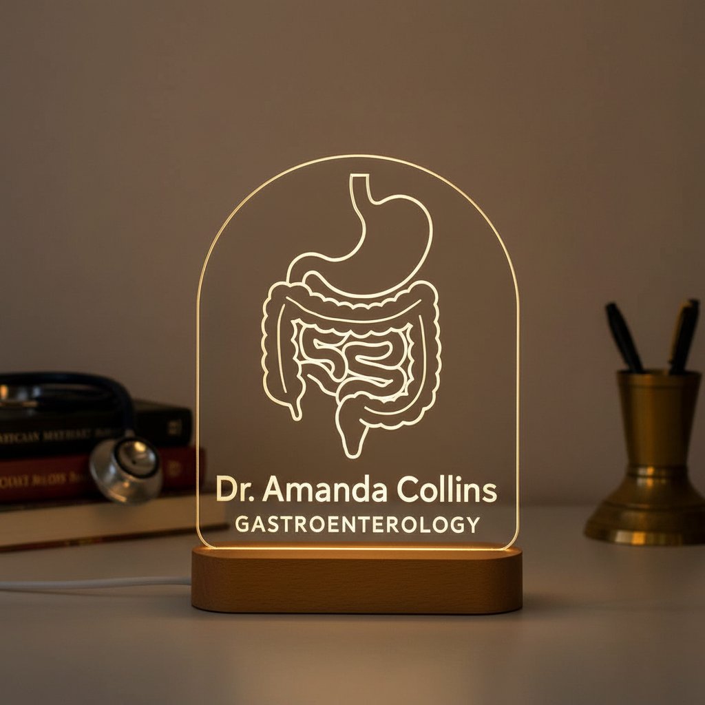 Personalized Gastroenterology LED Lamp | Custom Doctor Gift