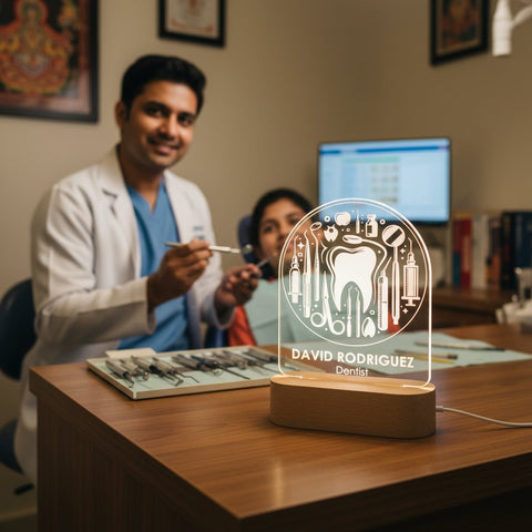 Personalized Dentist LED Night Light | Custom Dental Office Gift