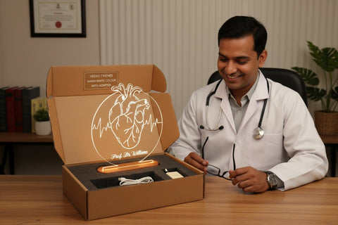 Personalized Heart ECG LED Lamp | Custom Doctor & Nurse Gift