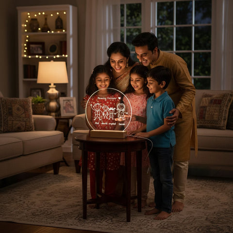 Personalized Family Name LED Night Light | Custom Engraved Gift
