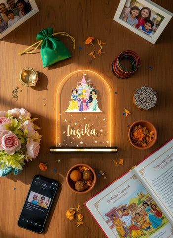 Personalized LED Princess Lamp | Custom Kids Night Light Gift