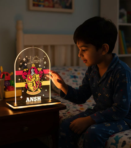 Personalized Gryffindor LED Lamp: Custom Harry Potter Night Light