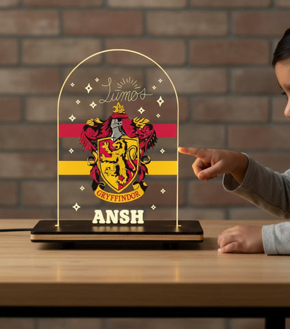 Personalized Gryffindor LED Lamp: Custom Harry Potter Night Light