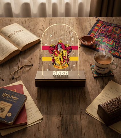 Personalized Gryffindor LED Lamp: Custom Harry Potter Night Light