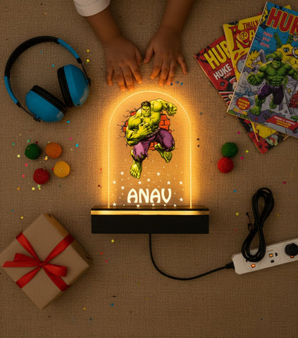Personalized Hulk LED Lamp | Kids Night Light | Custom Acrylic Gift