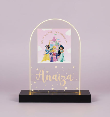 Personalized LED Princess Table Lamp | Kids Custom Night Light