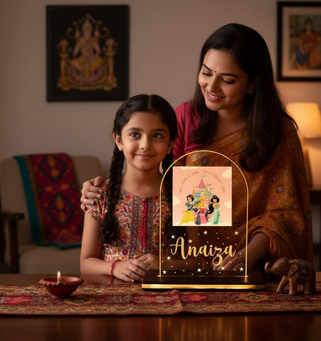 Personalized LED Princess Table Lamp | Kids Custom Night Light