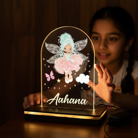 Personalized Fairy LED Lamp | Custom Kids Table Light & Gift