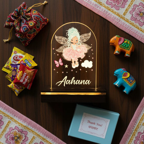 Personalized Fairy LED Lamp | Custom Kids Table Light & Gift