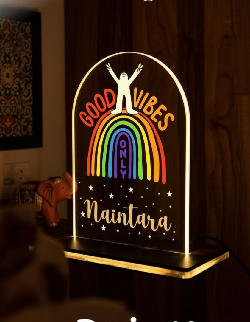 Personalized LED Table Top Lamp | Kids Room Decor & Night Light