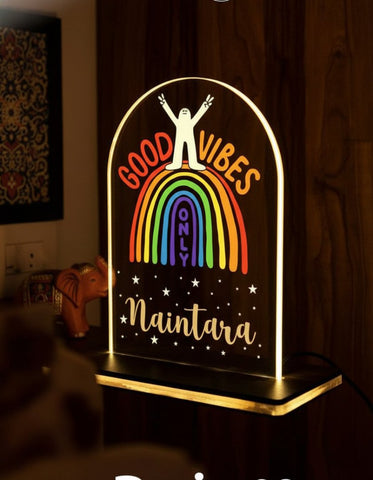Personalized LED Table Top Lamp | Kids Room Decor & Night Light