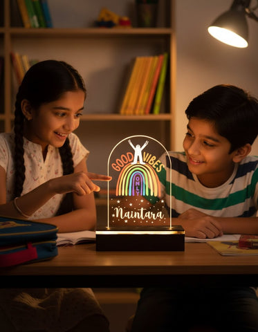 Personalized LED Table Top Lamp | Kids Room Decor & Night Light